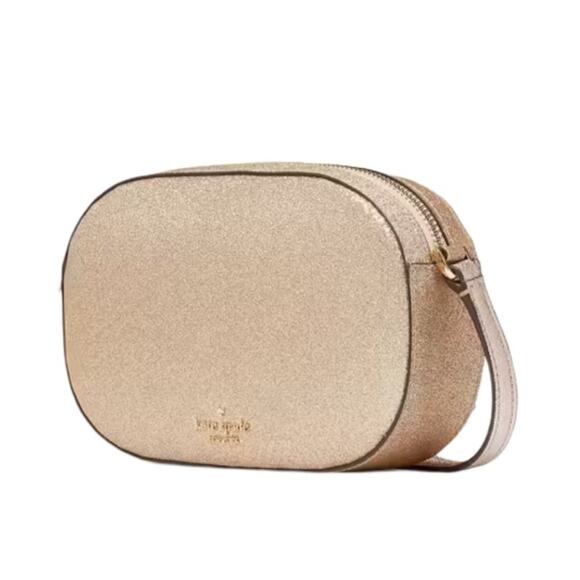 kate spade Glimmer Oval Camera Bag - Gold Retail $299 - Picture 2 of 6